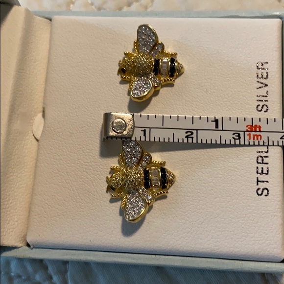Rachel Zoe Sterling Silver Bee Earrings 